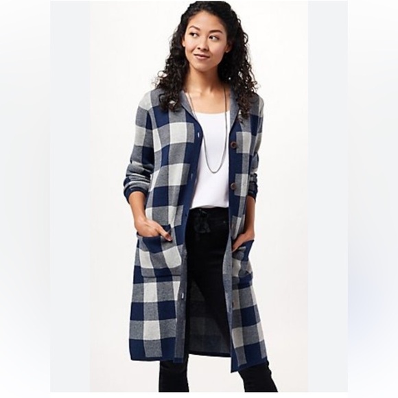 d&co Sweaters - d & co Hooded Jacquard Cardigan Sweater